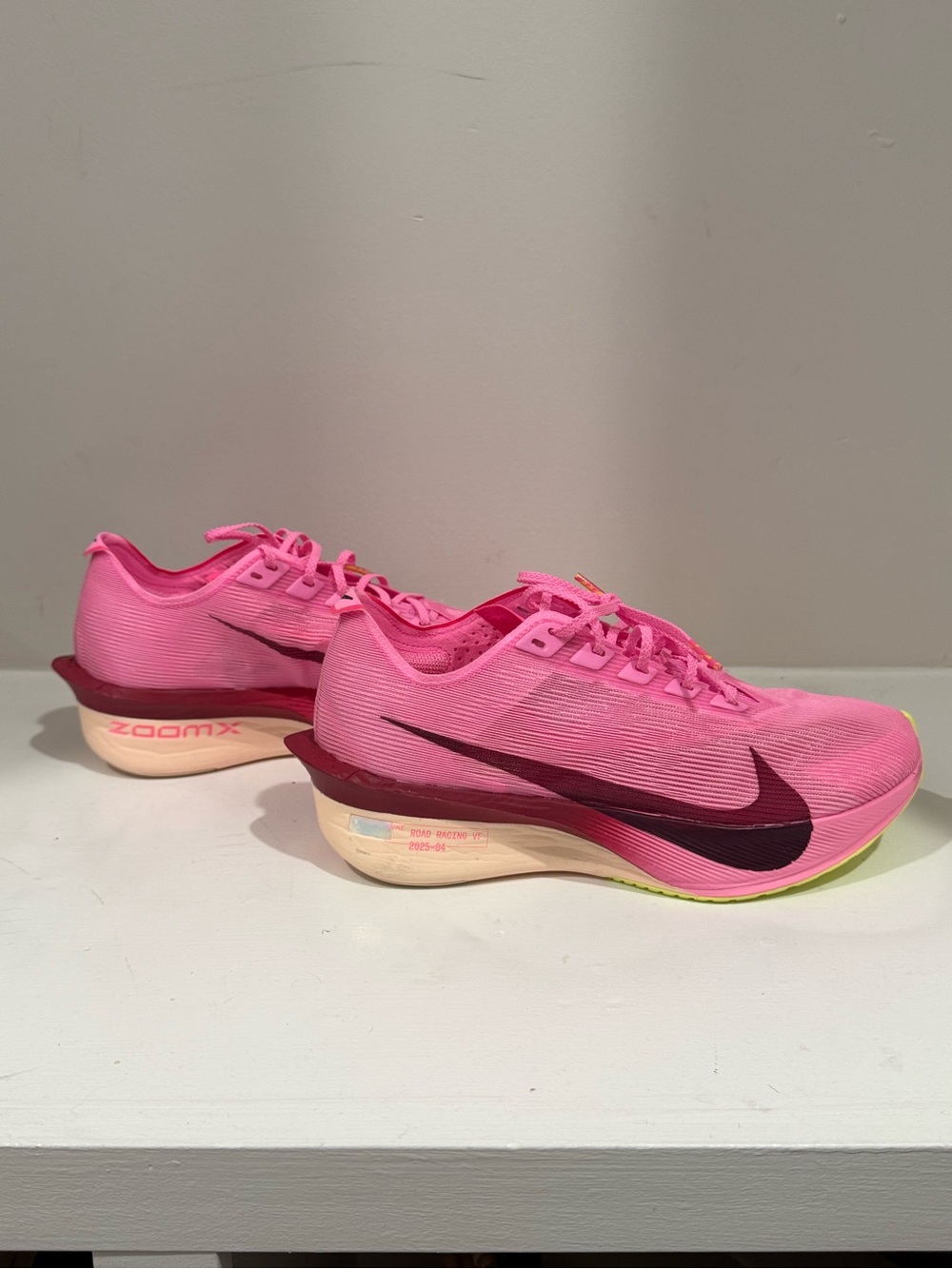 Nike Women's Neon Pink Racing Shoes with Berry Swoosh - Picture 5 of 5
